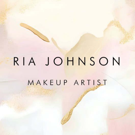 赤面と金ゴールドメイクアップアーティスト名刺 名刺