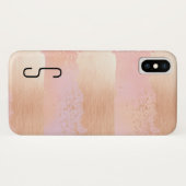 赤面と金ゴールドモノグラムのiPhone Xケース Case-Mate iPhoneケース (裏面(横))