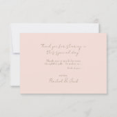 赤面と金ゴールド写真結婚の感謝 サンキューカード (裏面)