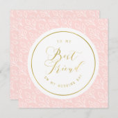 赤面と金ゴールド最高のを友達の結婚式 (正面/裏面)