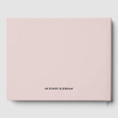 赤面と金ゴールド水彩の花パーソナライズされた ゲストブック (裏面)