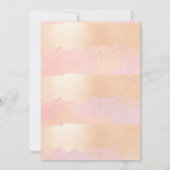 赤面と金ゴールド結婚のリハーサルディナー招待状 招待状 (裏面)