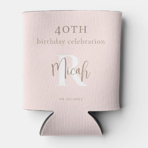 赤面と金ゴールド40th誕生日パーティーII 缶クーラー