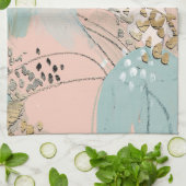 赤面と金ゴールドI キッチンタオル (折り畳み)