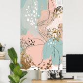 赤面と金ゴールドI ポスター (ホームオフィス)