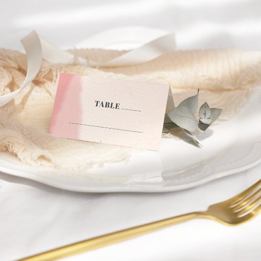 赤面と開花はっきりしたスクリプト写真結婚の折り畳み プレイスカード