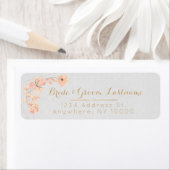 赤面と開花水彩フローラと金ゴールドリターン ラベル (インサイチュ)