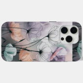 赤面と開花：パステルインクの花 Case-Mate iPhoneケース (裏面 (横))