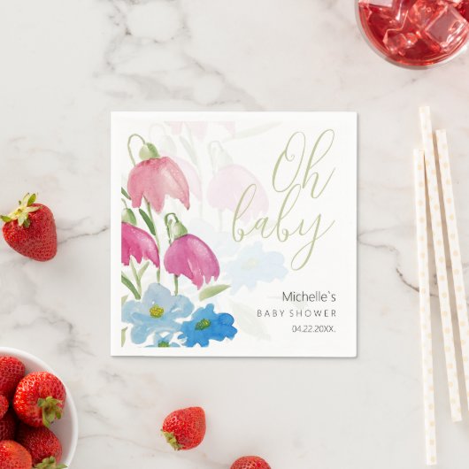 赤面と青春水彩の花 スタンダードカクテルナプキン (インサイチュ)