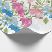 赤面と青春水彩の花 ラッピングペーパー (角)