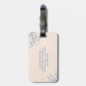 赤面と青 |抽象芸術の水彩画 ラゲッジタグ (裏面縦)