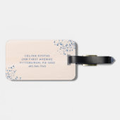 赤面と青 |抽象芸術の水彩画 ラゲッジタグ (裏面横)