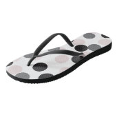 赤面と黒の大《写真》ぼけ味紙吹雪のドットパターン ビーチサンダル (アングル)