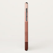 赤面のばら色の金ゴールドは広く縞で飾ります Case-Mate iPhoneケース (裏面/左)