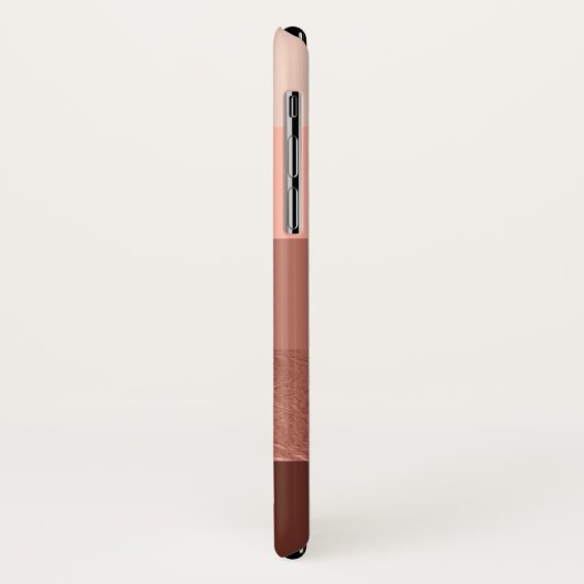 赤面のばら色の金ゴールドは広く縞で飾ります Case-Mate iPhoneケース (裏面/左)