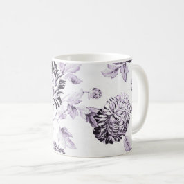 赤面のクワ及び白いヴィンテージ花のToile No.2 コーヒーマグカップ