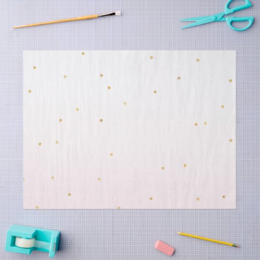 赤面のグラデーションなピンクの金ゴールドの紙吹雪の輝き 薄葉紙 (クラフト)