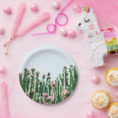 赤面のサボテン ペーパープレート (パーティー)