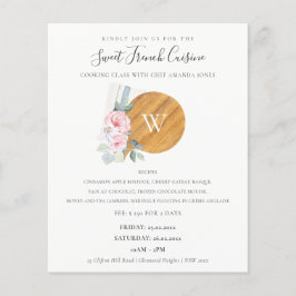 赤面のチョッピングボードフローラベーカリー料理クラス チラシ