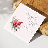 赤面のナプキン結婚とバラ スタンダードカクテルナプキン