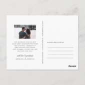 赤面のバーガンディの花の写真の結婚式は感謝していしています ポストカード (裏面)