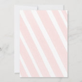 赤面のピンクおよび金ゴールドのベビーシャワー招待状 招待状 (裏面)