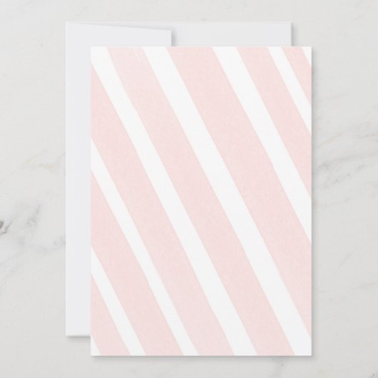 赤面のピンクおよび金ゴールドのベビーシャワー招待状 招待状 (裏面)