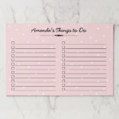 赤面のピンクと白のドット – Doリストのチェックボックス ペーパーパッド (正面)