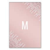 赤面のピンクのぶら下がったなダイヤモンドはテーブル数をつけます テーブルナンバー (裏面)