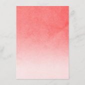 赤面のピンクのエレガントな結婚式の詳細 エンクロージャーカード (裏面)