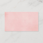 赤面のピンクのエレガントな花のおむつのラッフルカード エンクロージャーカード (裏面)