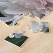 赤面のピンクのシャクヤク ジグソーパズル (側面)