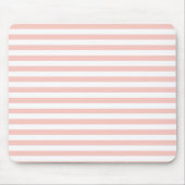 赤面のピンクのストライプ マウスパッド (正面)