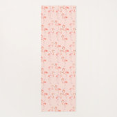 赤面のピンクのナマステのフラミンゴ ヨガマット (裏面)