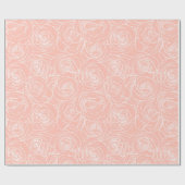赤面のピンクのバラの包装紙 ラッピングペーパー (フラット)