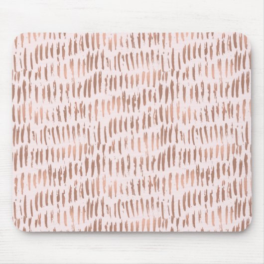 赤面のピンクのバラの金ゴールドの抽象芸術 マウスパッド (正面)