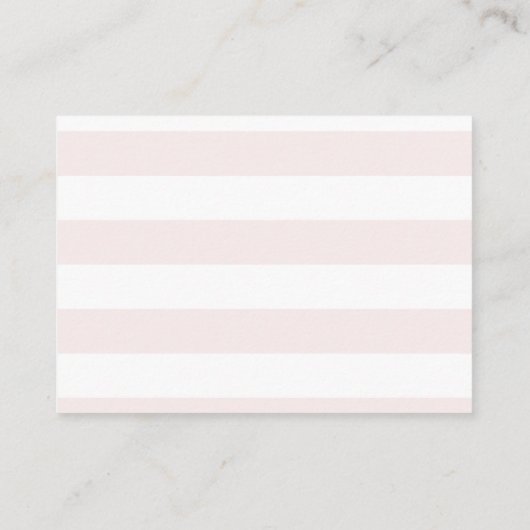 赤面のピンクの水彩画のベビーシャワーのおむつのラッフル エンクロージャーカード (裏面)