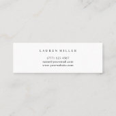 赤面のピンクの水彩画の開花 スキニー名刺 (裏面)