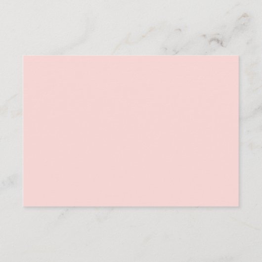 赤面のピンクの花の女の子のベビーシャワーはベビーのために予約します エンクロージャーカード (裏面)