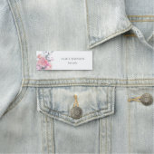 赤面のピンクの花 名札 (インサイチュ)