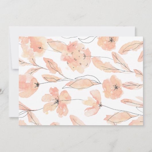 赤面のピンクの金ゴールドのエレガントな最初聖餐式の写真 招待状 (裏面)