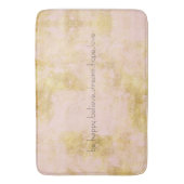 赤面のピンクの金ゴールドのグランジなパーソナライズ バスマット (正面縦)