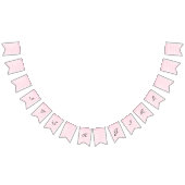 "赤面のピンクの"旗布の旗 バンティングフラッグ (全)