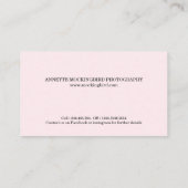 赤面のピンク3の写真|の最小主義の写真撮影 名刺 (裏面)