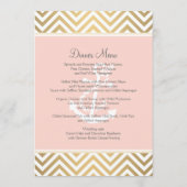 赤面のプレッピーなシェブロンのストライプでモダンで航海のないかり メニュー (裏面)