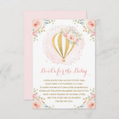 赤面のベビーのための花の熱気の気球の本 エンクロージャーカード (正面/裏面)