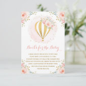 赤面のベビーのための花の熱気の気球の本 エンクロージャーカード (スタンド正面)