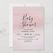 赤面のベビーシャワーの招待の一口は及び見ます 招待状 (正面)