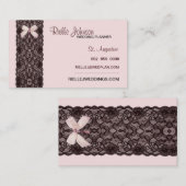 赤面のレースの名刺 名刺 (正面/裏面)
