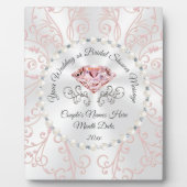 赤面の個人的なシャワーギフトアイディアのための花嫁 フォトプラーク (正面)